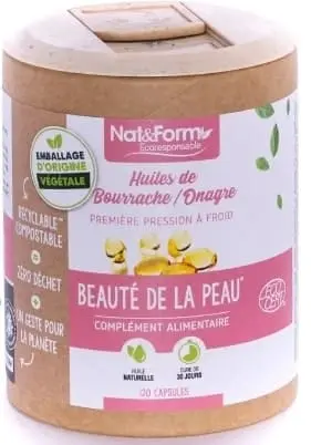 HUILES DE BOURRACHE / ONAGRE PREMIERE PRESSION A FROID, 120 GELLULES